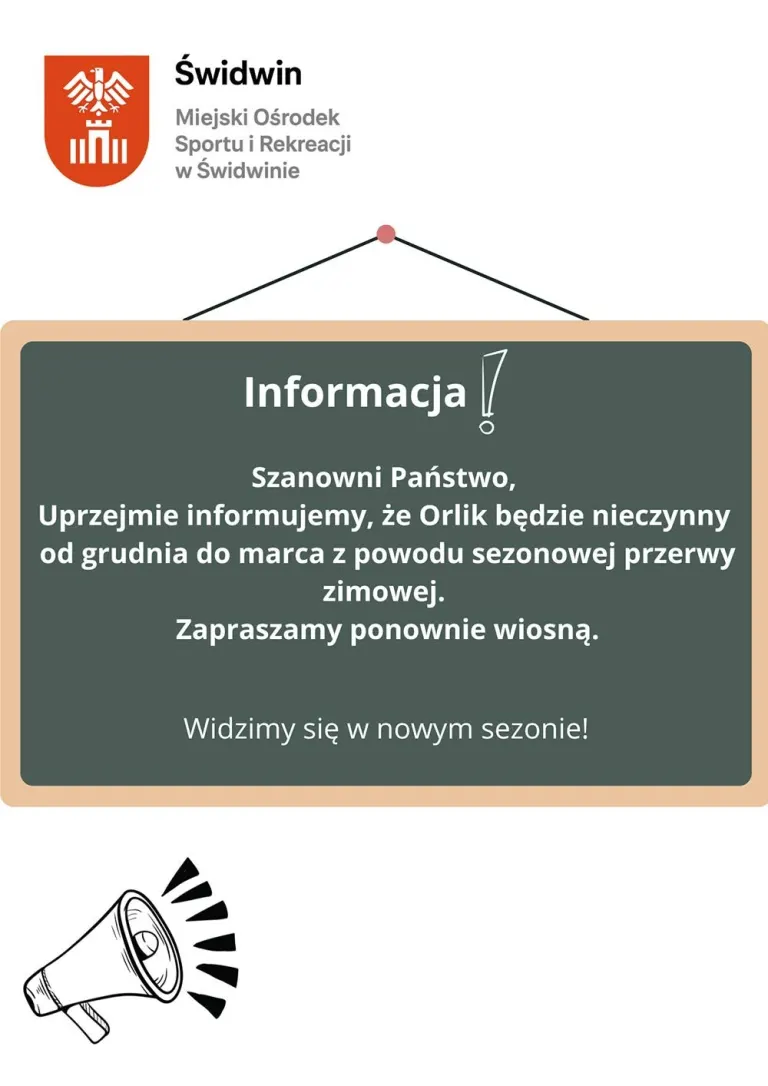 Orlik nieczynny od grudnia